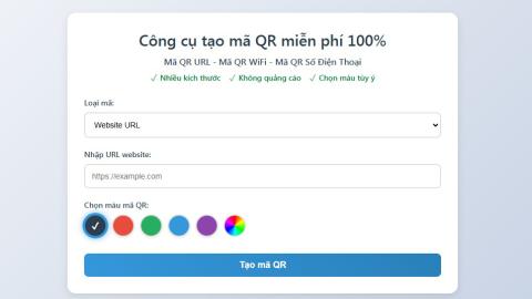 Công cụ tạo và tải mã QR miễn phí, nhiều kích thước
