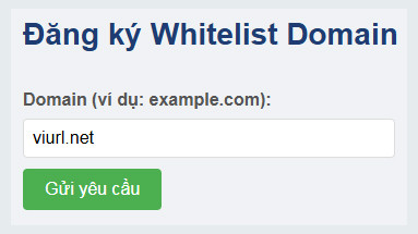 đăng ký domain vào whitelist